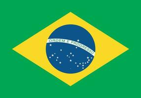 Brazilië vlag vector met origineel kleuren en proporties. vector illustratie. Brazilië onafhankelijkheid dag.