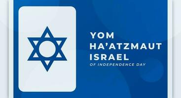 jom ha'atzmaut Israël onafhankelijkheid dag viering vector ontwerp illustratie voor achtergrond, poster, banier, reclame, groet kaart