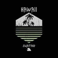 Hawaii illustratie typografie voor t shirt, poster, logo, sticker, of kleding handelswaar. vector