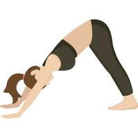neerwaartse yoga houding asana vector