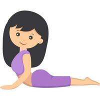 bhujangasana yoga houding asana vector