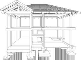 3d illustratie van gebouw structuur vector