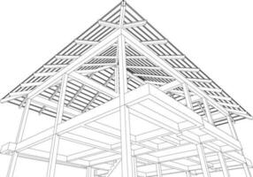 3d illustratie van gebouw structuur vector