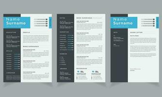 creatief CV sjabloon en Hoes brief ontwerp vector