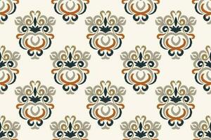 ikat damast paisley borduurwerk achtergrond. ikat patronen meetkundig etnisch oosters patroon traditioneel. ikat aztec stijl abstract ontwerp voor afdrukken textuur,stof,sari,sari,tapijt. vector