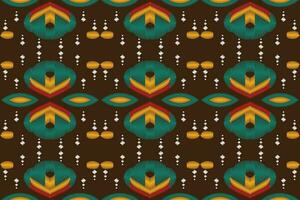 motief ikat paisley borduurwerk achtergrond. ikat chevron meetkundig etnisch oosters patroon traditioneel.azteken stijl abstract vector illustratie.ontwerp voor textuur, stof, kleding, verpakking, sarong.