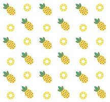 vector naadloos achtergrond in Scandinavisch stijl meetkundig patronen geel ananas Aan een wit achtergrond vector eps10