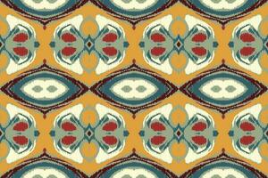 ikat bloemen paisley borduurwerk achtergrond. ikat ontwerpen meetkundig etnisch oosters patroon traditioneel. ikat aztec stijl abstract ontwerp voor afdrukken textuur,stof,sari,sari,tapijt. vector