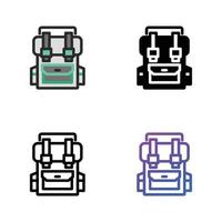 rugzak icon pack vector