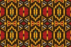 ikat bloemen paisley borduurwerk achtergrond. ikat bloem meetkundig etnisch oosters patroon traditioneel.azteken stijl abstract vector illustratie.ontwerp voor textuur, stof, kleding, verpakking, sarong.
