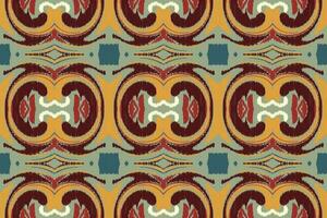 ikat bloemen paisley borduurwerk achtergrond. ikat bloemen meetkundig etnisch oosters patroon traditioneel. ikat aztec stijl abstract ontwerp voor afdrukken textuur,stof,sari,sari,tapijt. vector