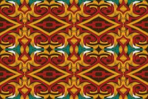 ikat damast paisley borduurwerk achtergrond. ikat bloem meetkundig etnisch oosters patroon traditioneel.azteken stijl abstract vector illustratie.ontwerp voor textuur, stof, kleding, verpakking, sarong.