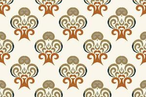 ikat bloemen paisley borduurwerk achtergrond. ikat patronen meetkundig etnisch oosters patroon traditioneel. ikat aztec stijl abstract ontwerp voor afdrukken textuur,stof,sari,sari,tapijt. vector