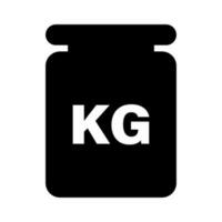 kilogram gewicht silhouet icoon. massa. vector. vector