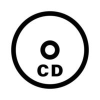 gemakkelijk CD icoon. compact schijf. vector. vector