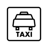 taxi teken. taxi staan informatie. vector. vector