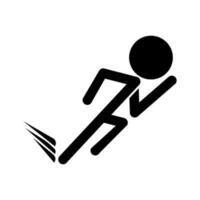 rennen persoon silhouet icoon. kort afstand ras. vector. vector