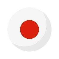 vlak ontwerp ronde Japans vlag icoon. vector. vector
