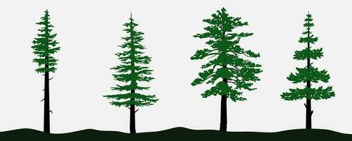 verzameling van vlak bomen icoon. kan worden gebruikt naar illustreren ieder natuur of gezond levensstijl onderwerp. vector