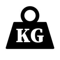 kilogram gewicht symbool. spier opleiding icoon. vector. vector