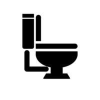 toilet silhouet icoon. groot urinoir. vector. vector