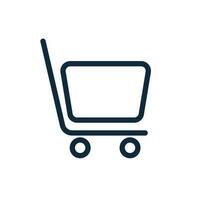 boodschappen doen kar symbool. netshoppen. vector. vector