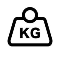 kg kilogram symbool. spier en gewicht weging. vector. vector