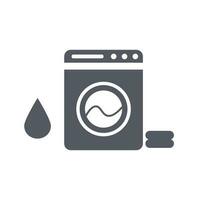 water druppel, het wassen machine en handdoeken. apparaat. vector. vector