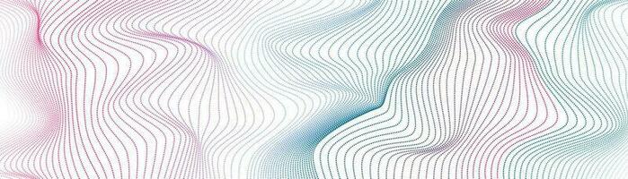 futuristische gebroken stippel lijnen golven abstract vector banier