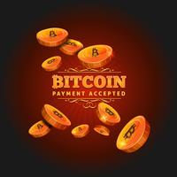 Bitcoin-betaalachtergrond vector