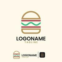 sjabloon logo ontwerp logo hamburger vector