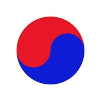 Koreaans taegeuk icoon. Korea. vector. vector