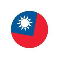 ronde Taiwanees vlag icoon. vector. vector