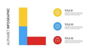 brief l vector alfabet en andere elementen voor infographics