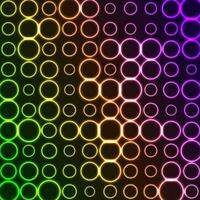 kleurrijk neon meetkundig cirkels abstract achtergrond vector