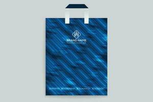 boodschappen doen zak ontwerp met blauw kleur vector