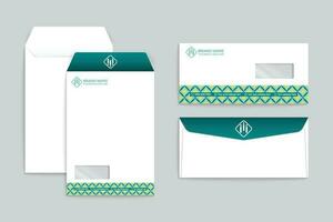 zakelijke groen kleur envelop ontwerp vector