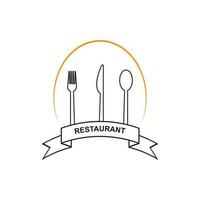 restaurant logo vector icoon illustratie ontwerp