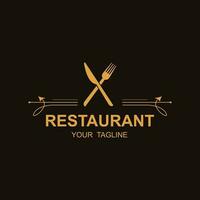 restaurant logo vector icoon illustratie ontwerp