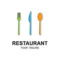 restaurant logo vector icoon illustratie ontwerp