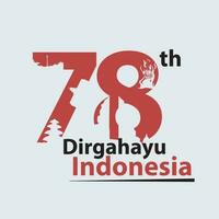 vector Indonesië onafhankelijk dag 17e augustus viering