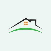 vector groen eco huis logo concept