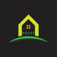 vector groen eco huis logo concept