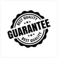 het beste kwaliteit garantie zwart zegel geïsoleerd vector