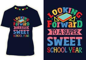 terug naar school t-shirtontwerp vector