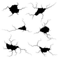 gebarsten effect voor oppervlakte structuur element reeks vector