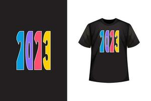 creatief t overhemd ontwerp van jaar 2023 vector sjabloon