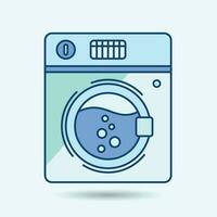 schattig het wassen machine vlak vector ontwerp voor wasgoed verwant illustratie.