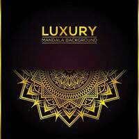 luxe mandala achtergrond ontwerp met gouden Arabisch Islamitisch oosten- stijl vector