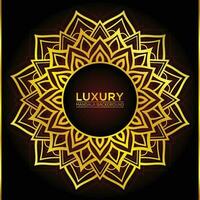 luxe mandala achtergrond ontwerp met gouden Arabisch Islamitisch oosten- stijl vector